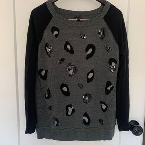 Apt 9 womens leopard print sequin sweater